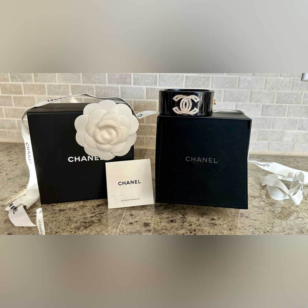 Chanel CC Crystal & Resin Cuff